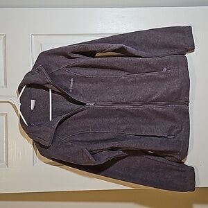Women Columbia Fleece Zip Jacket Purple Size M Zip Pockets